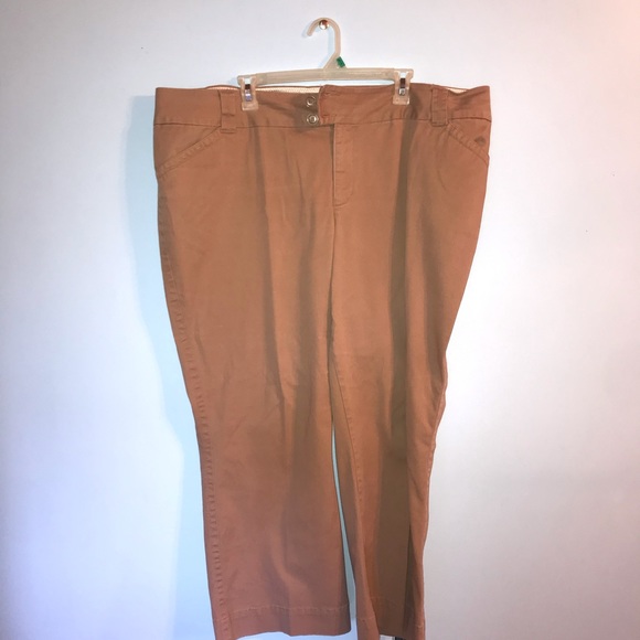 Lane Bryant soft Petite Plus Size Khaki Pants - Picture 1 of 2